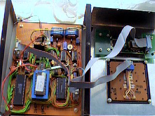 Phone call charge timer (Mark II) - Inside view showing Z80 bottom left