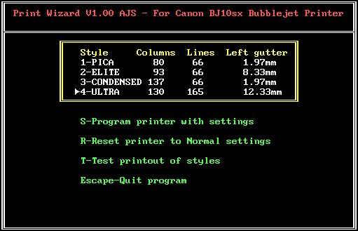 Print Wizard screen shot